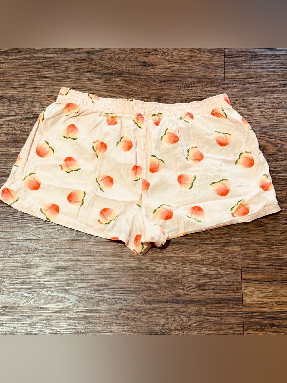 Victoria's Secret PINK Peach Print Boxer Sleep Shorts Pink Peach Medium - Picture 10 of 11